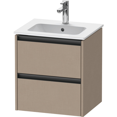 Duravit Ketho.2 Meuble sous-lavabo 51x42x54,9cm adapté pour 1 lavabo Panneau de particules Lin Lin Mat