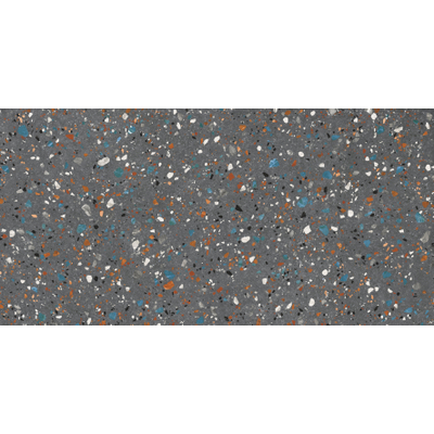 Prissmacer Cerámica Gobi Carrelage Terrazzo - 60x120cm - rectifié - Noir mat
