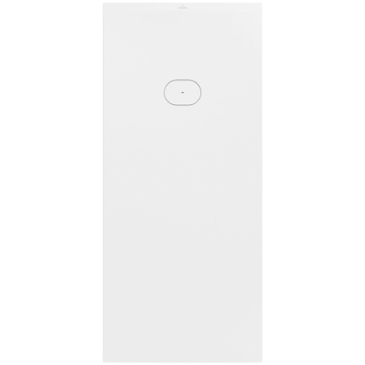 Villeroy & Boch Ecora douchebak - 180x80x4.5cm - afvoer korte zijde - stone white (wit)