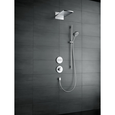 Hansgrohe Raindance Select S Doucheset - 120 - 3jet - met Unica - glijstang 90 cm en zeepschaal wit/chroom - wit chroom