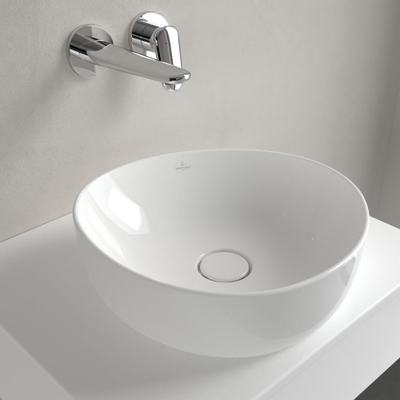 Villeroy & Boch Antao Opzetwastafel - 400x395x146mm CeramicPlus - zonder overloop - glans wit