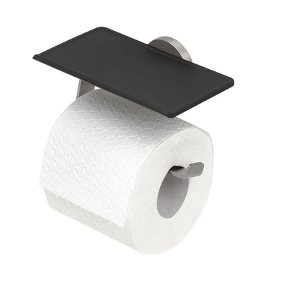 Tiger Noon Porte-rouleau de toilettes avec tablette Acier inoxydable brossé