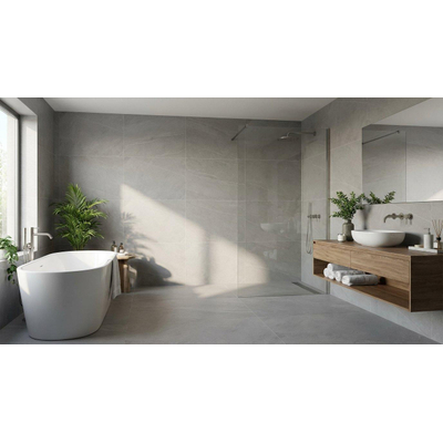 ÉCHANTILLON Terravito Alvella carreau mural et de sol - 60x120cm - Rectangulaire - 10.5mm - rectifié - Aspect pierre naturelle - Greige