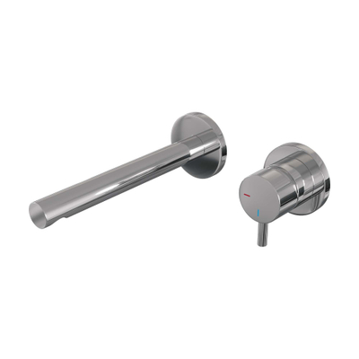 BRAUER Chrome Edition Wastafelmengkraan inbouw - rechte uitloop links - hendel kort smal - inclusief inbouwdeel - model B 1 - chroom