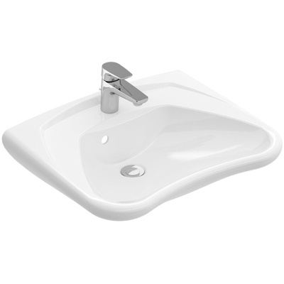 Villeroy & Boch Omnia Vita wastafel met kraangat zonder overloop 60x49cm ceramic+ wit