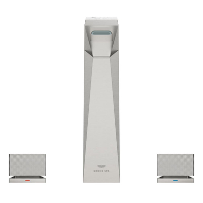 Grohe Allure brilliant private collection wastafelkraan M-Size 3-gats white s.steel