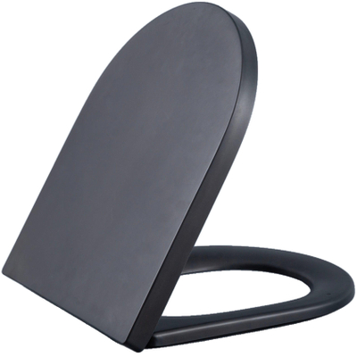 QeramiQ Dely Swirl Toiletset - 36.3x51.7cm - Geberit UP320 Burda inbouwreservoir - 35mm zitting - bedieningsplaat mat antraciet - ronde knoppen - mat zwart