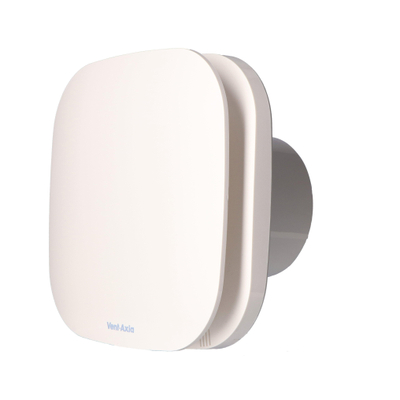 Vent-Axia Supra Design 100 HT ventilateur de salle de bain avec capteur d'humidité et minuterie 90 m3/h Blanc