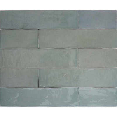 SAMPLE Douverre Jones Atelier Carrelage mural - 6x25cm - 10mm - éclat blanc - Vert D'Eau