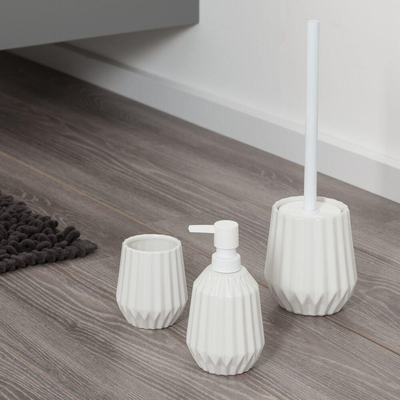 Sealskin Arte Brosse de toilette avec support Céramique Blanc