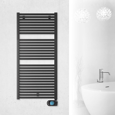 DRL E-COMFORT Claudia Elektrische Badkamerradiator - 119.5x40cm - 600watt - mat zwart