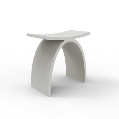 ZEZA Solid Tabouret de douche - 42,5x23x42 cm - solid surface - blanc mat