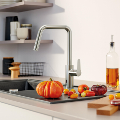 Grohe Start Keukenmengkraan - hoge uitloop - infrarood - RVS