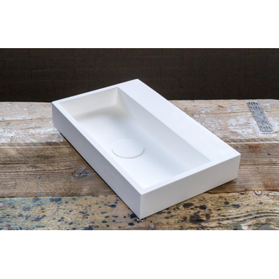 Arcqua Crosstone Lotte lave-mains 38x24x7cm solid surface Blanc mat