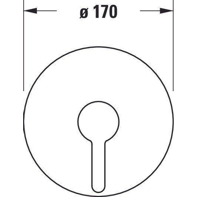 Duravit C.1 1 greeps douchemengkraan - inbouw - 170x77x170mm - hoogglans chroom