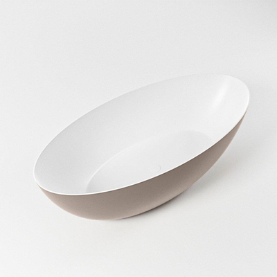 MONDIAZ FLOAT Baignoire îlot - 170x80cm - Fumée/talc