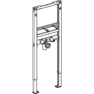 Geberit Duofix wastafel - 112cm smalle uitvoering wastafelkraan - blauw