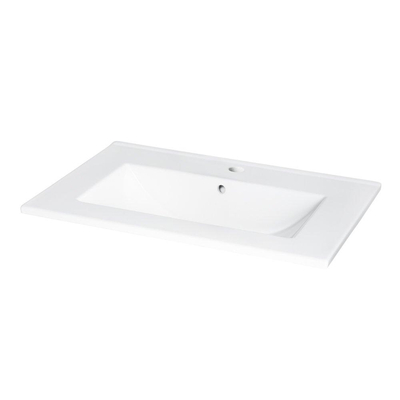 Saniclass Vygo Small Meuble lavabo - 60x40x2cm - 1 trou de robinet - céramique - blanc brillant