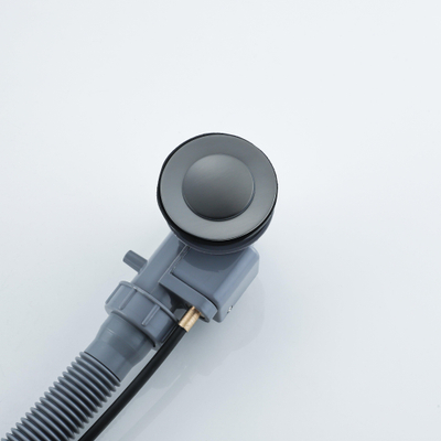 Fortifura Calvi Badafvoercombinatie - draaibediening - geschikt - voor bodemdikte 10-20mm - geborsteld gunmetal (antraciet)