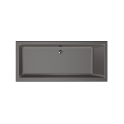 Xenz Kristal Baignoire - 180x80x48 - bonde Centrale - acrylique - anthracite