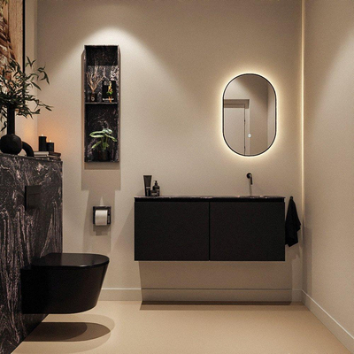 MONDIAZ TURE-DLUX Meuble toilette - 120cm - Urban - EDEN - vasque Lava - position droite - sans trou de robinet