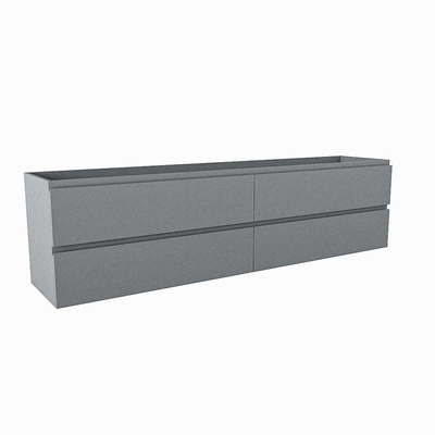 Mondiaz HAY wastafelonderkast - 190x40x50cm - 4 lades - uitsparing links - softclose - Plata