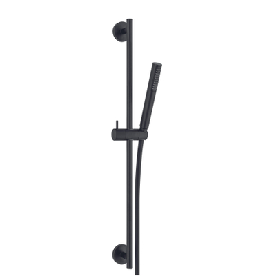 Go By Van Marcke Nero Ensemble barre de douche - 70cm - douchette bâton - 1 jet - anti-calcaire - flexible de douche 150cm - noir mat