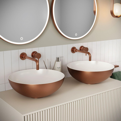 Crosswater Limit Wastafelblad - 100x45.3cm - mdf - warm stone (beige)