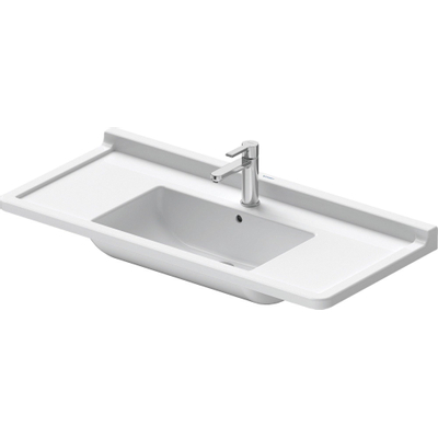 Duravit Starck 3 Wastafel - 105x48.5cm - 1 kraangat overloop - wit