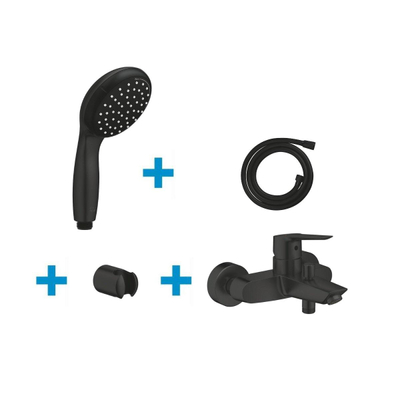 Grohe Precision Start Badset - mengkraan - houder - handdouche - matte black (mat zwart)