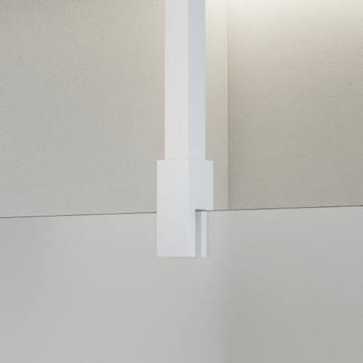 Fortifura Galeria inloopdouche - 120x200cm - glas - plafondarm - mat wit