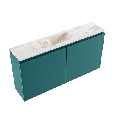 MONDIAZ TURE-DLUX 100cm toiletmeubel Smag. EDEN wastafel Frappe positie midden. Met 1 kraangat.
