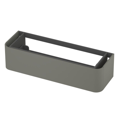 INK Concept R Wastafelonderkast - 140x45x35cm - 1 lade - opliggende grepen - afgeronde hoeken - MDF lak - mat beton groen