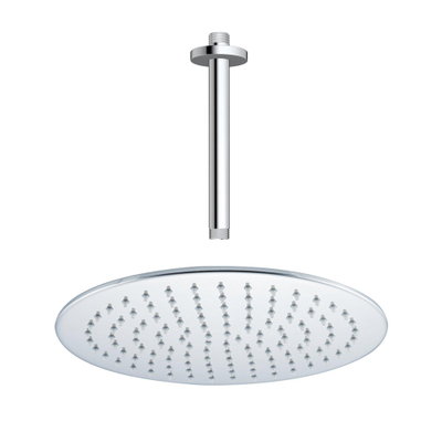 FugaFlow Eccelente Acces Douche de tête - 25cm - ronde - bras de plafond 20cm - chrome