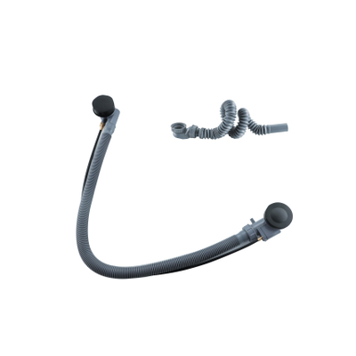 Fortifura Calvi Ensemble vidage de baignoire - commande rotative - Convient pour une épaisseur de fond de 10 à 20 mm - noir mat