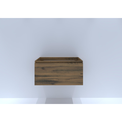 HR badmeubelen matrix meuble sous lavabo 80 cm 1 tiroir - poignée en chêne brut