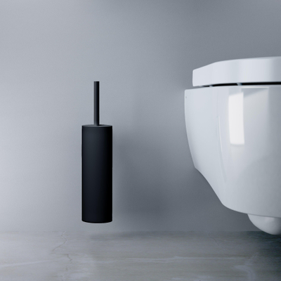 Clou Sjokker toiletgarnituur 8x37.2cm wandmontage Zwart mat