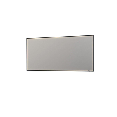 Ink spiegels miroir sp19 rectangle dans un cadre en acier avec chauffage à led. couleur changeante. dimmable et interrupteur 80x180cm noir mat