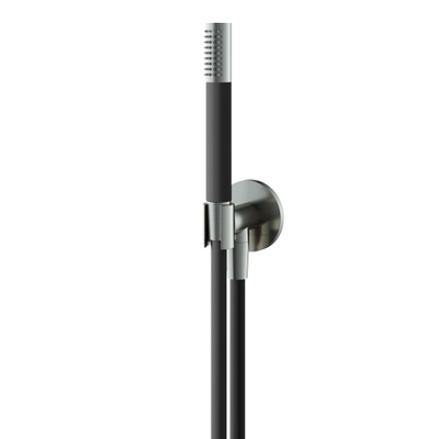 Hotbath Archie Douchette à main - Support mural - sortie - flexible de douche 1,5 m - pour robinets encastrés - IX INOX316