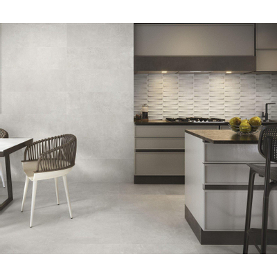 Terravito Luvano carrelage mural et sol - 60x60cm - 9mm - carré - rectifié - aspect béton - gris mat