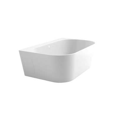Arcqua Palmas Baignoire îlot adossée - 180x110cm - acrylique - siphon à gauche - blanc mat