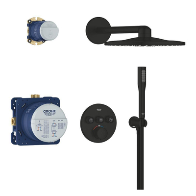 Grohe Precision Smart Control Inbouwdouchesysteem - ronde hoofddouche - 150cm doucheslang - staafhandhouche - matte black (mat zwart)