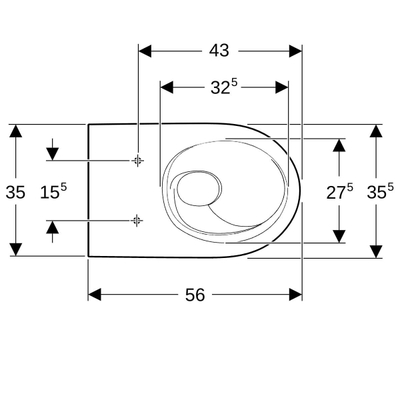 GeberitiCongeberit icon staande wc diepsp. back-to-wall, turboflush keratectWit