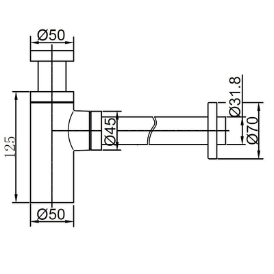 Best Design Siphon Design 5/4"x32 Inox