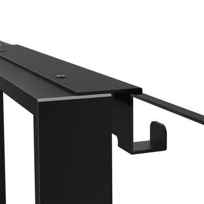 Fortifura Galeria schap met 4 haken - voor douchewand - 50x50x6.5cm - mat zwart - B-KEUS- SCHAP DIENT IN ELKAAR GEZET TE WORDEN MET MONTAGE KIT - OUTLET UDEN