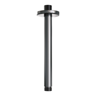 Brauer Gunmetal Carving Regendoucheset inbouw - hoofddouche 20cm - plafondarm 20cm - 3 carving knoppen - handdouche rond 3 standen - - PVD - geborsteld gunmetal