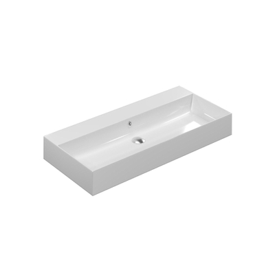 Thebalux lavabo modèle Cube 1x cuve sans trou de robinet