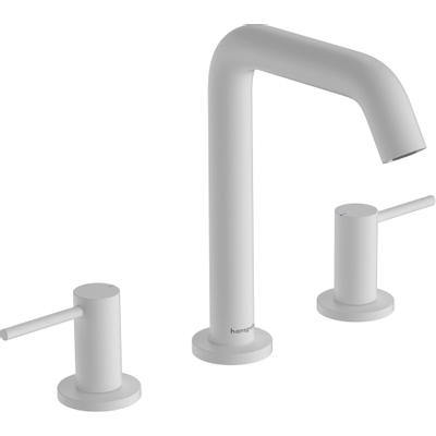 Hansgrohe Tecturis s Wastafelkraan - mengkraan - rond - 15.6cm uitloop - 3-gats - mat wit