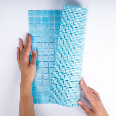 La Mosaic Factory Amsterdam carreau mosaïque - 32,2x32,2cm - carrelage mural et de sol - Carré - Verre Bleu Mat