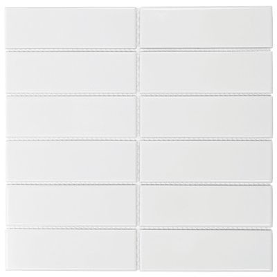 The Mosaic Factory Barcelona mozaïektegel - 29.1x29.7cm - wandtegel - Rechthoek - Porselein White Glans
